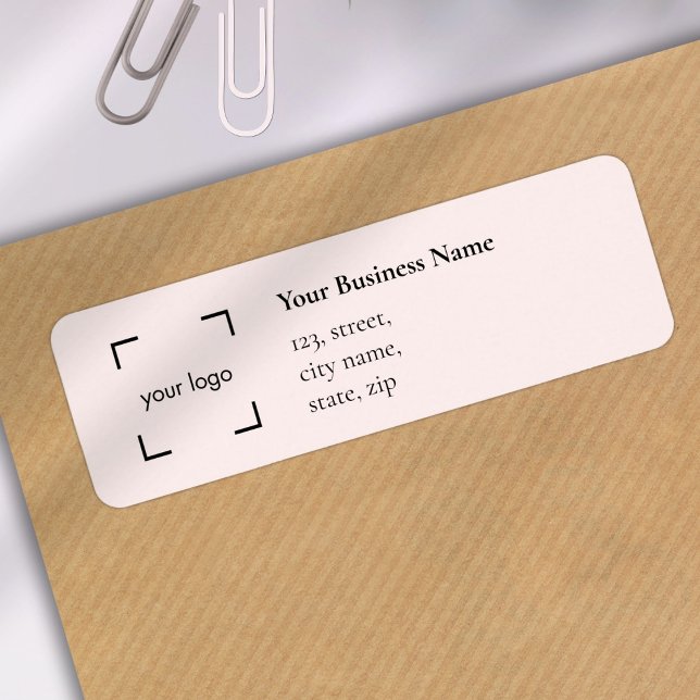 Modern Pink Business Return Address Label (Creator Uploaded)