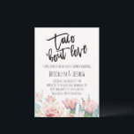 Modern Pink Cactus Taco 'bout Love Couples Shower Invitation<br><div class="desc">Modern Pink Cactus Taco 'bout Love Couples Shower Invitation 

Pale pink floral cactus taco 'bout love bridal shower or couples shower invitation featuring a black brush calligraphy heading and bold pink flowering cactus arrangement at the base.  Great for anyone looking for a taco themed bridal shower invitation.</div>