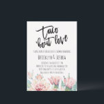 Modern Pink Cactus Taco 'bout Love Couples Shower Invitation<br><div class="desc">Modern Pink Cactus Taco 'bout Love Couples Shower Invitation 

Pale pink floral cactus taco 'bout love bridal shower or couples shower invitation featuring a black brush calligraphy heading and bold pink flowering cactus arrangement at the base.  Great for anyone looking for a taco themed bridal shower invitation.</div>