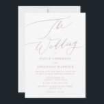 Modern Pink Calligraphy Simple Wedding Invitation<br><div class="desc">Simple Pink Modern Wedding Invitation for a modern wedding formal or informal. With pink impressive modern calligraphy.</div>