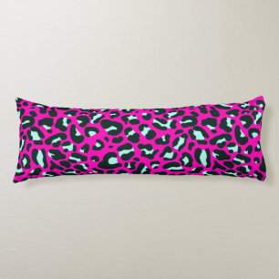 Modern Pink Cheetah Leopard Animal Print Body Cushion