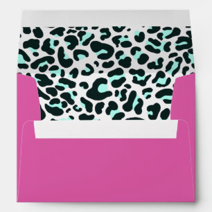 Modern Pink Cheetah Leopard Animal Print Envelope