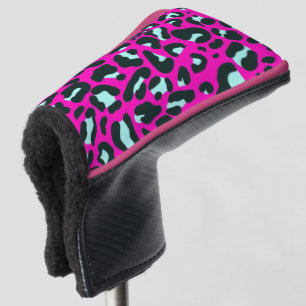 Modern Pink Cheetah Leopard Animal Print Golf Head Cover
