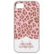 Modern Pink Choco Leopard Print Girly Personalised