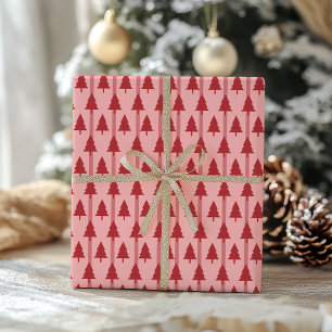 Modern Pink Christmas Wrapping Paper