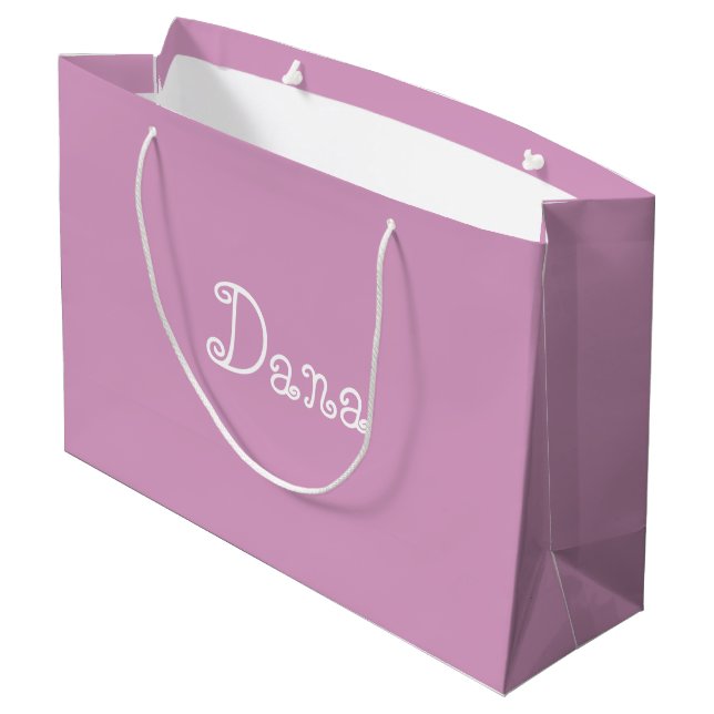 Modern Pink Colour Baby Shower Gift Bag (Back Angled)