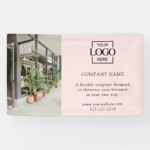 Modern Pink Custom Business Logo Professional Banner