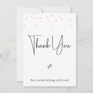 Modern Pink Dots Thank You Sign  Invitation