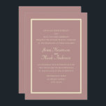 Modern Pink Dusty Rose Cream Wedding Invitation<br><div class="desc">Modern and Elegant pink dusty rose and off-white / cream wedding invitation</div>