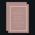 Modern Pink Dusty Rose Cream Wedding Invitation<br><div class="desc">Modern and Elegant pink dusty rose and off-white / cream wedding invitation</div>