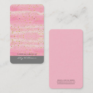 Modern Pink Earring Display Holder Card