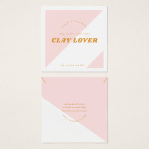 Modern Pink Earring Necklace Display Card