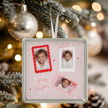 Modern Pink “Fa La La” Multi Photo Christmas