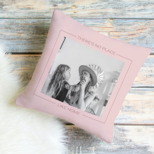 Modern Pink   Family Photo   Home Gift Cushion