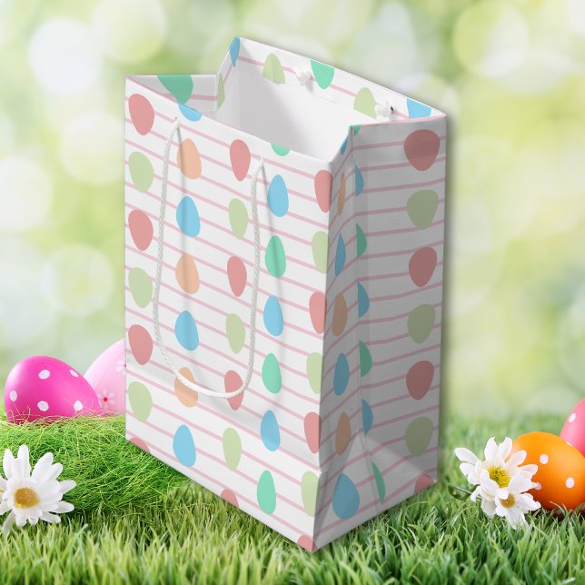 Modern pink  fashion Easter  Medium Gift Bag (Modern pink fashion Easter Medium Gift Bag)