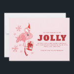 Modern Pink Flamingo Custom Christmas Holiday Card<br><div class="desc">A modern stylish holiday flat greeting card with modern typography featuring a decorated pink Flamingo. Easily customise this card by clicking the "Personalise" button.</div>
