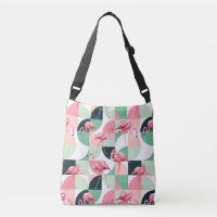 Modern Pink Flamingo Geometric Girly Chic Pattern