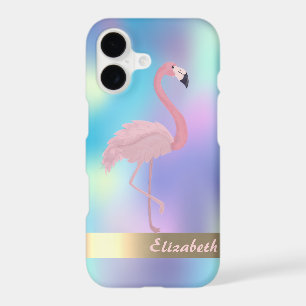 Modern Pink Flamingo Holographic