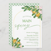 Modern Pink Flora Lemon Main Squeeze Bridal Shower