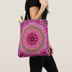 Modern Pink Floral Abstract Art Tote Bag