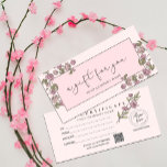 Modern Pink Floral Add Logo Gift Certificate<br><div class="desc">Modern Pink Floral Add Logo Gift Certificate,   Perfect gift for anyone! Add your logo and text.</div>
