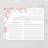 Modern Pink Floral Bridal Shower Recipe