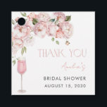 Modern Pink Floral Bridal Shower Thank You Favour Tags<br><div class="desc">A refined finishing touch for guest gifts and party favours. This floral tag is perfect for tying onto mini champagne bottles, sweet treats, or keepsake boxes—adding a personal, heartfelt note of thanks. Ideal for bridal showers, bridesmaid luncheons, or engagement gatherings. Matching items available upon request. Custom edits welcome. Copyright Anastasia...</div>