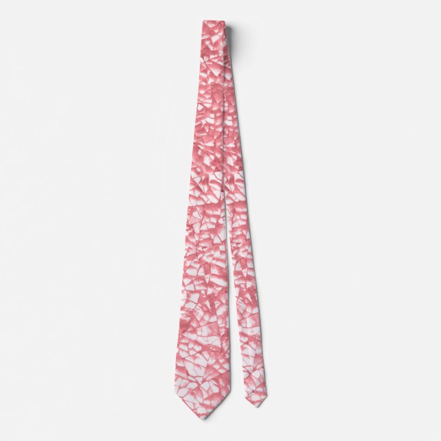 Modern Pink Floral Cluster Abstract Pattern  Tie (Front)