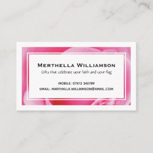 Modern Pink Floral Custom Christian Business Card