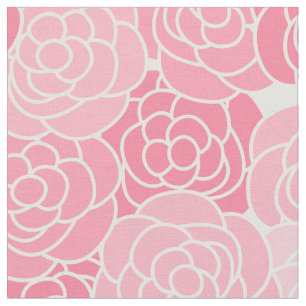 Modern Pink Floral Fabric