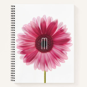 Modern Pink Floral Gerbera Daisy Notebook