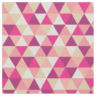 Modern Pink Geometric   Fabric