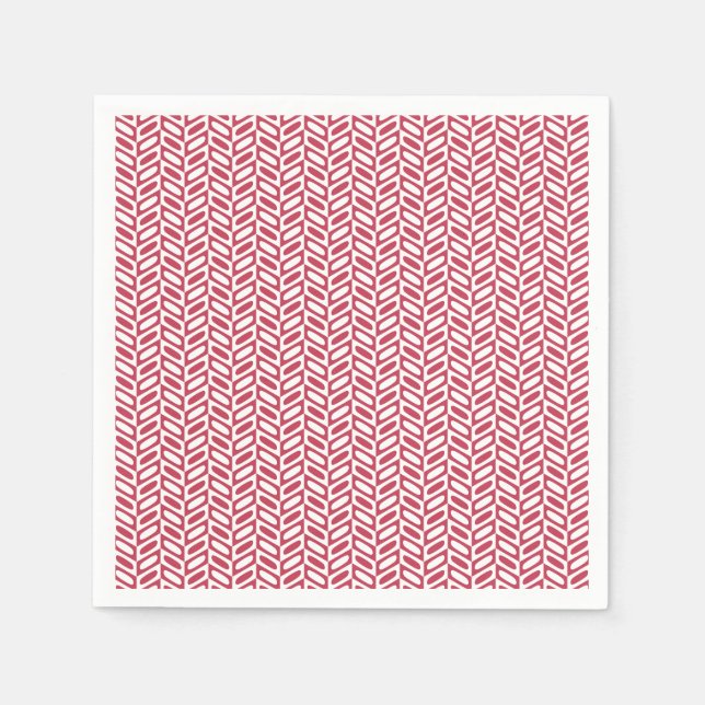 Modern Pink Geometric Pattern Paper Napkins (Front)