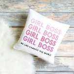Modern Pink Girl Boss Best Girly Gift Cushion<br><div class="desc">Modern Pink Girl Boss Best Girly Gift</div>