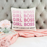 Modern Pink Girl Boss Best Girly Gift Cushion<br><div class="desc">Modern Pink Girl Boss Best Girly Gift</div>