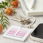 Modern Pink Girl Boss Best Girly Gift Key Ring<br><div class="desc">Modern Pink Girl Boss Best Girly Gift</div>