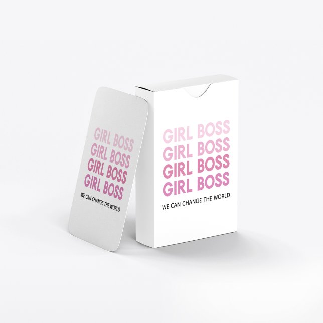 Modern Pink Girl Boss Best Girly Gift Playing Cards (Creator Uploaded)