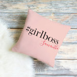 Modern Pink Girl Boss & Name | best Girly Gift Cushion<br><div class="desc">Introducing the Modern Pink Girl Boss & Name collection on Zazzle! This trendy and stylish collection is perfect for all the strong, independent women out there who are rocking their careers and making a statement. Whether you're a girl boss yourself or looking for a fabulous gift for one, this collection...</div>