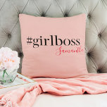 Modern Pink Girl Boss & Name | best Girly Gift Cushion<br><div class="desc">Modern Pink Girl Boss & Name | best Girly Gift</div>