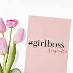 Modern Pink Girl Boss & Name | best Girly Gift Holiday Card<br><div class="desc">Introducing the Modern Pink Girl Boss & Name collection on Zazzle! This trendy and stylish collection is perfect for all the strong, independent women out there who are rocking their careers and making a statement. Whether you're a girl boss yourself or looking for a fabulous gift for one, this collection...</div>