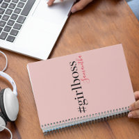 Modern Pink Girl Boss & Name | best Girly Gift