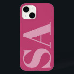 Modern pink girly initial minimal monogram Case-Mate iPhone 14 case<br><div class="desc">Modern pink girly initial monogram minimal contemporary phone case design</div>