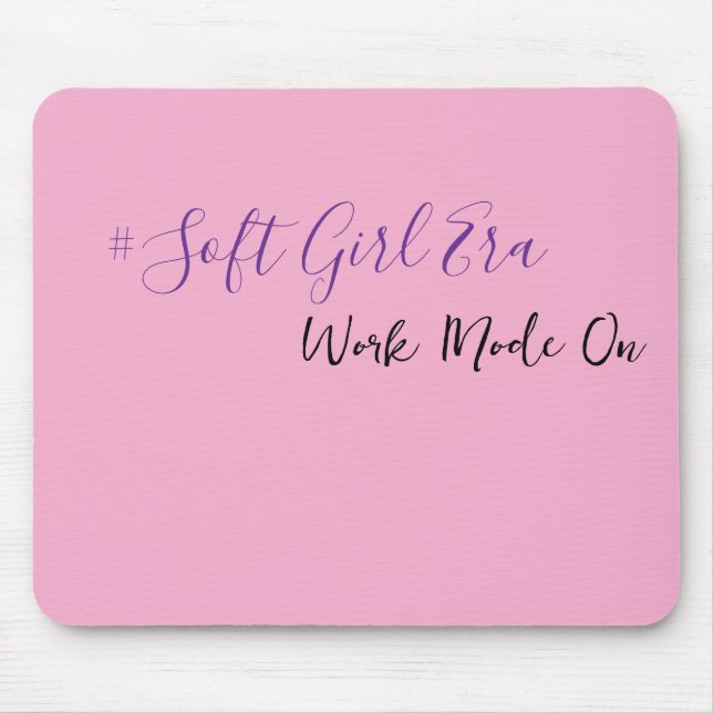 Modern Pink Girly motivation Mouse Pad (Front)