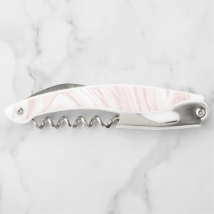 Modern Pink Glitter Marble Corkscrew