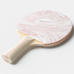 Modern Pink Glitter Marble Ping Pong Paddle