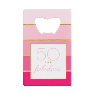 Modern Pink & Gold 50 and fabulous birthday
