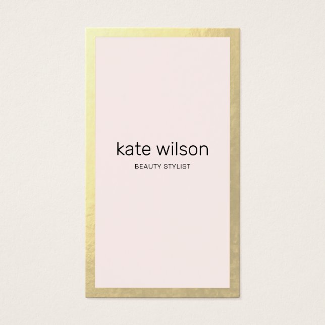 Modern Pink Gold Border Beauty (Front)
