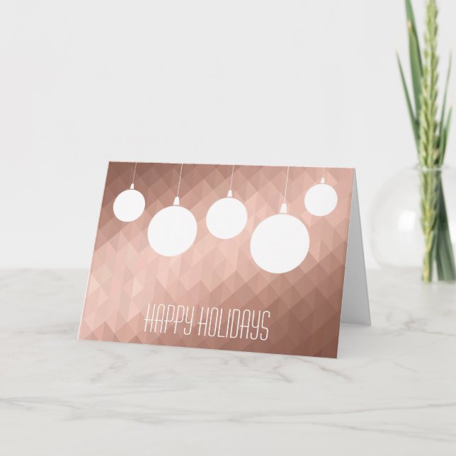 Modern pink gold christmas card (Front)