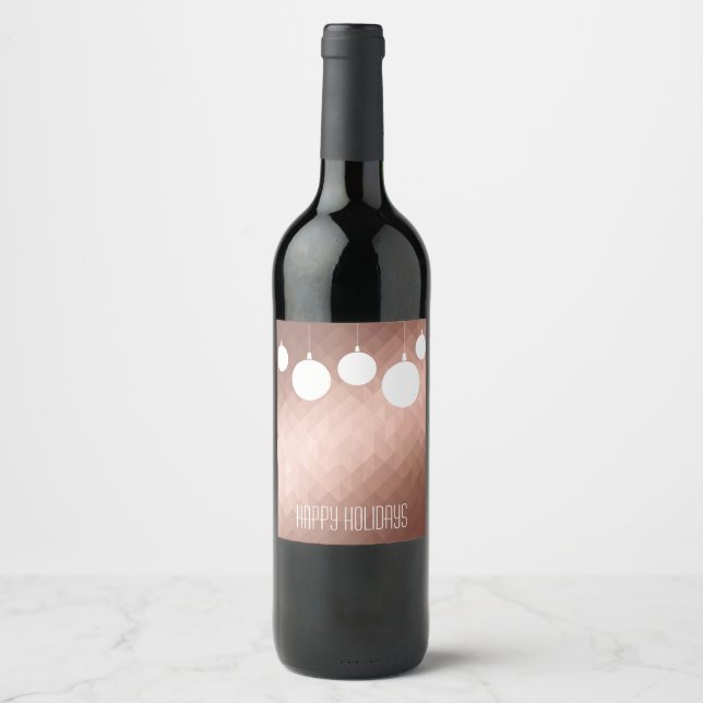 Modern pink gold christmas gift label chic (Front)