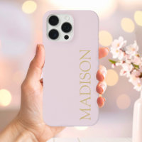 Modern Pink Gold Minimalist Name Monogram